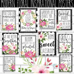Modern Floral Inspirational Posters